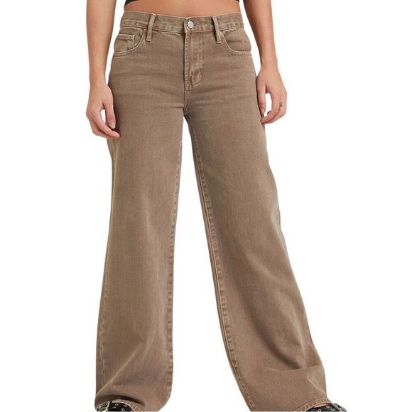 American Eagle Kick Boot Stretch Boot Leg Corduroys! Low Waist Tan Size 0 - Picture 1 of 9